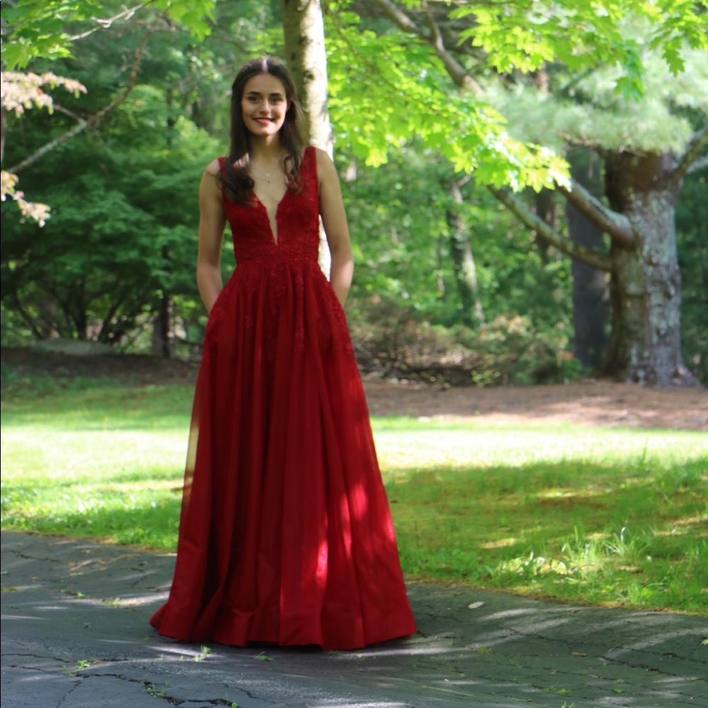 Aria Couture Red Prom dress